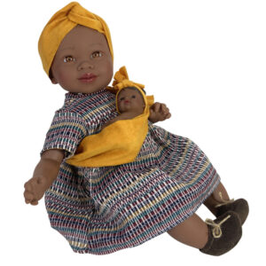 girotondo giocattoli lecce maria con bebe fabric bag ocher nines donil 2310
