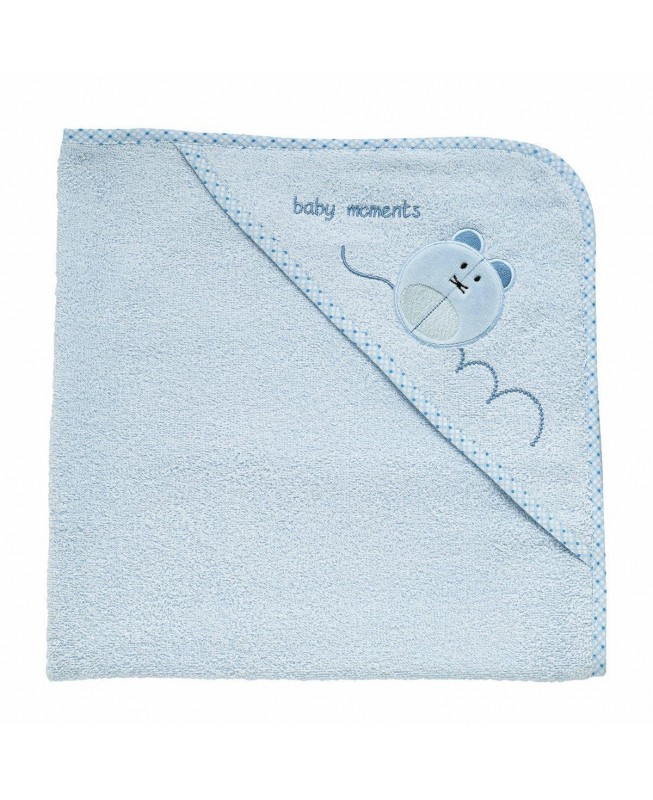 GIROTONDO GIOCATTOLI LECCE chicco asciugamano neonato simpatico topolino azzurro 0m