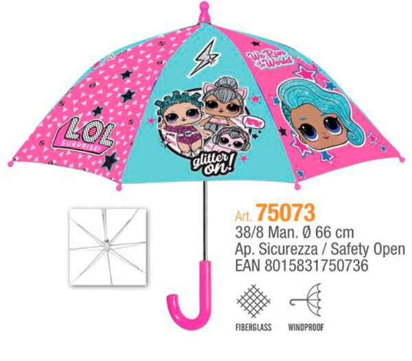 girotondo giocattoli lecce acc ombrello lol surprise lungo 38cm rosa verdeacqua