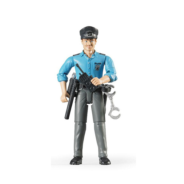 girotondo giocattoli lecce bruder 60050 poliziotto pelle chiara con accessori 4001702600501