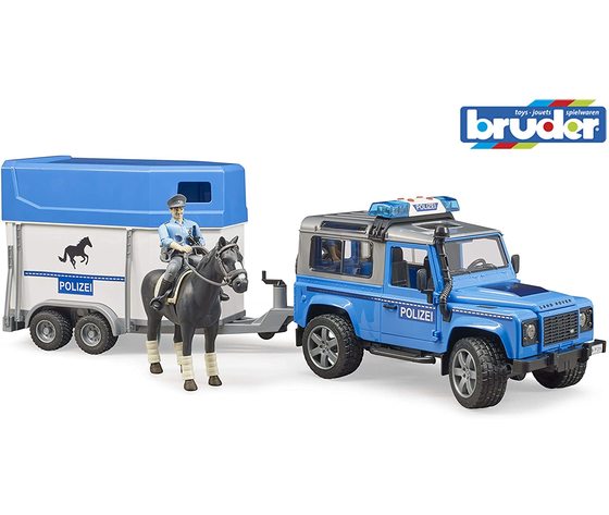 girotondo giocattoli lecce bruder land rover defender veicolo della polizia 02582