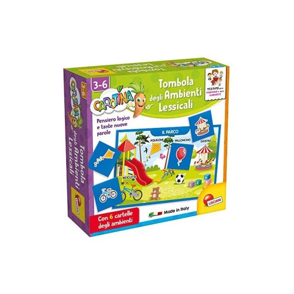 girotondo giocattoli lecce lisciani giochi carotina quadrotte tombola ambienti lessicali gioco educativo prescolari multicolore 87501