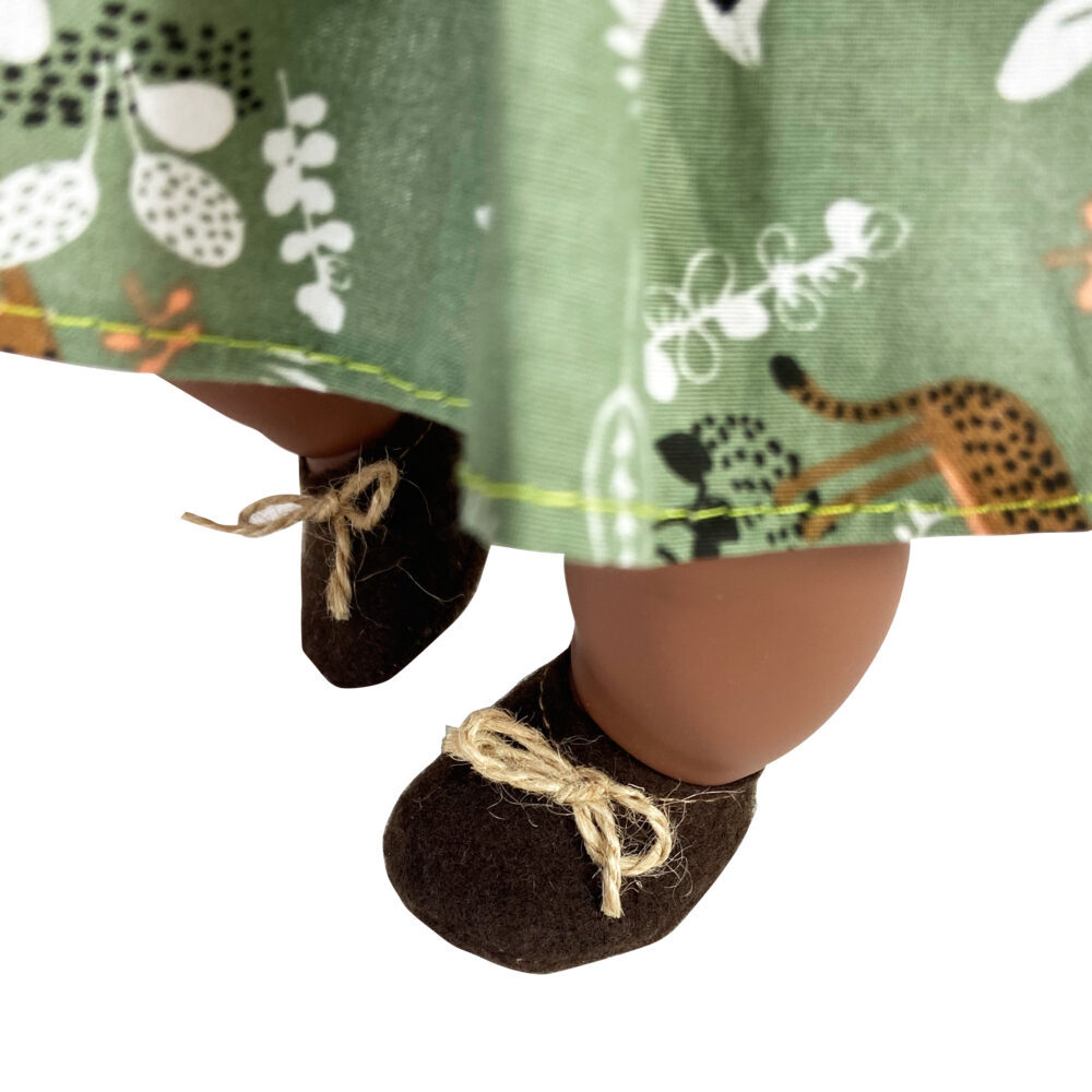 girotondo giocattoli lecce maria con bebe fabric bag curly hair nines donil 2330 02 copia