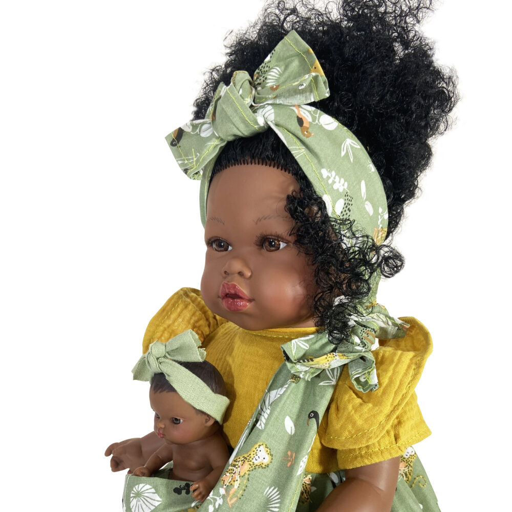 girotondo giocattoli lecce maria con bebe maria con bebe fabric bag curly hair nines donil 2330 01