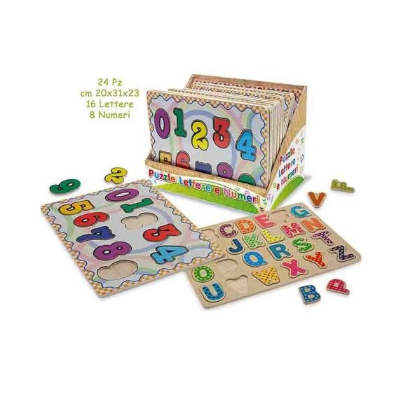 girotondo giocattoli lecce puzzle 24pz numeri e lettere 40476