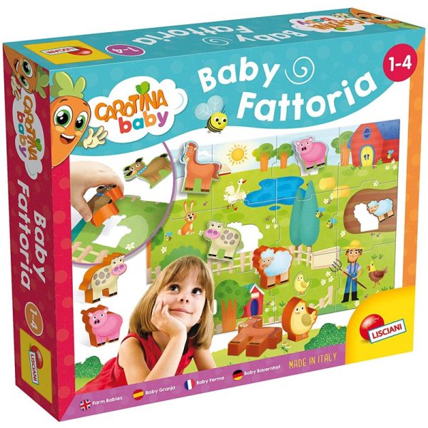 girotondo giocattoli lecce puzzle carotina baby fattoria lisciani 58464