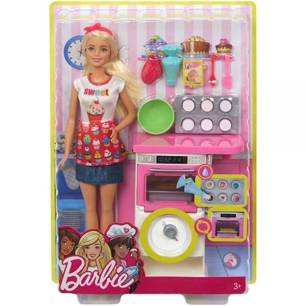 girotondo giocattoli lecce barbie playset pasticceria bambola con forno e dolci mattel 887961526851