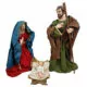 GIROTONDO GIOCATTOLI LECCE nativita 3 pezzi vestiti in tessuto grande h90 sacra famiglia spettacolare decorazione presepe